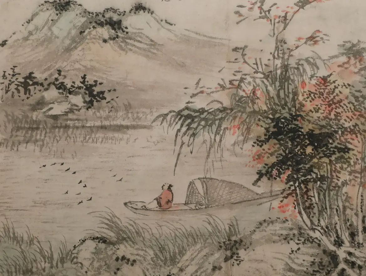 舟游山